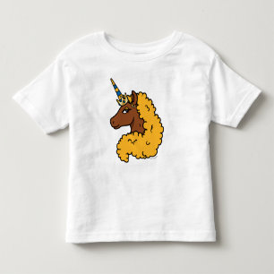 Gul Afro Enhörning T Shirt