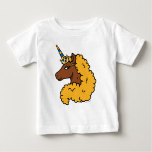 Gul Afro Enhörning T Shirt