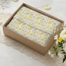 Gul akvarell vilda blommor mönster 