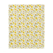 Gul akvarell vildblommamönster