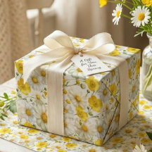 Gul akvarell vildblommor mönster