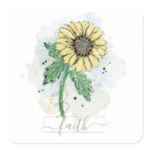 Gul akvarellblomma Tro