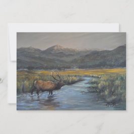 Gul Älg Födelsedag/ Tack Kort