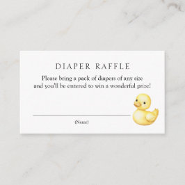 Gul Ankblöja Lotteri Baby Shower Tilläggskort