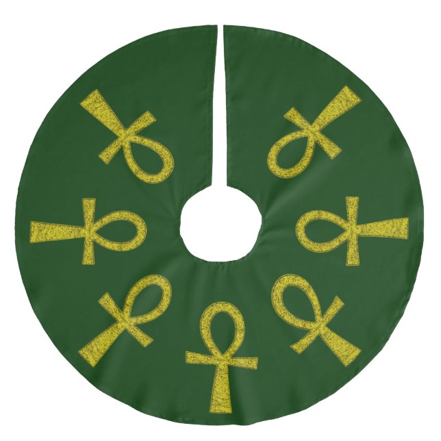 Gul Ankh Julgransmatta Borstad Polyester (Framsidan)