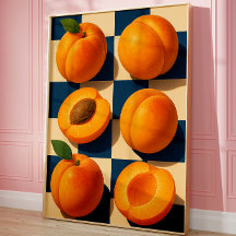 Gul aprikoschackboard Art Print, Köket