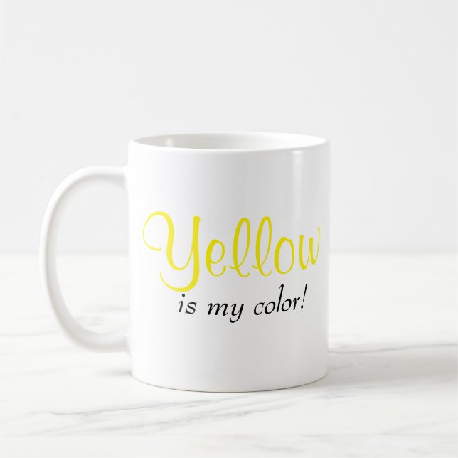 Gul Är Min Färg Att Säga Kaffemugg (Vänster)