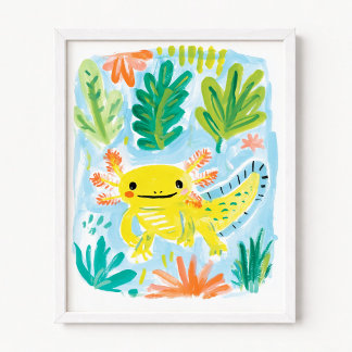 Gul Axolotl Poster