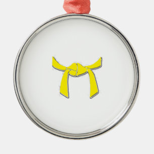 Gul bälteprydnad julgransprydnad metall