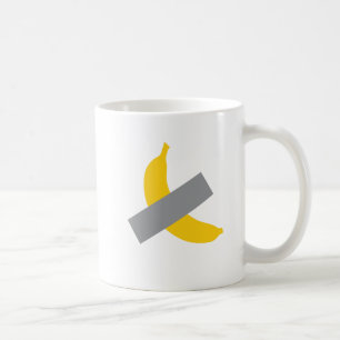 Gul banan med ducttape-konst kaffemugg