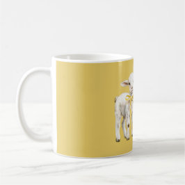 Gul band lamb älskling kaffemugg