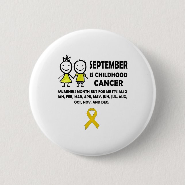 Gul band present för medvetenhet om barncancer knapp (Framsida)