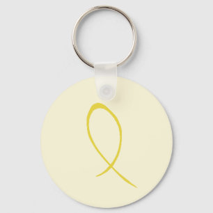 Gul bandanpassade Keychain Nyckelring