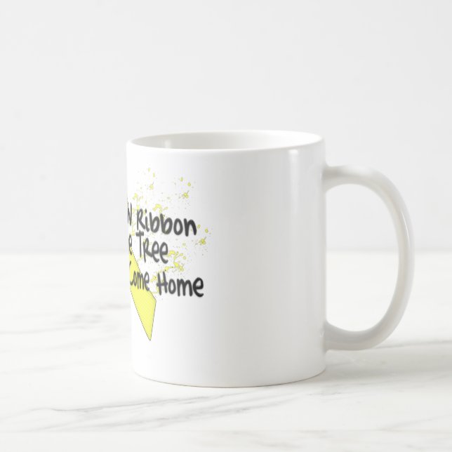 Gul bandkaffekopp kaffemugg (Höger)