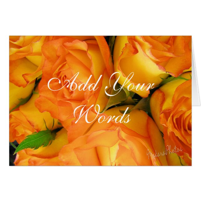 Gul Bi-färg Ro-skräddarsy Hälsningskort (Framsidan Horizontal)