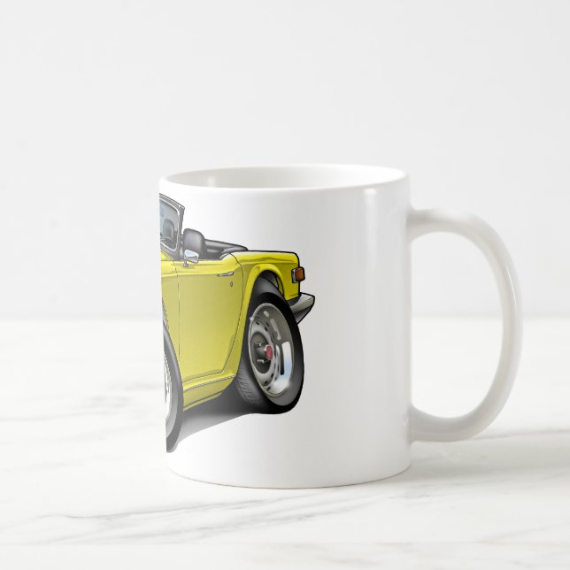 Gul bil för triumf TR6 Kaffemugg (Höger)