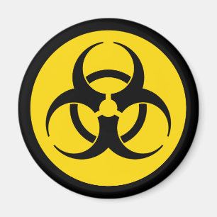 Gul Biohazardsymbolmagnet Magnet