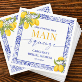 Gul Blå Bröllopsdusch Citron Huvudstudiotolkning: Pappersservett