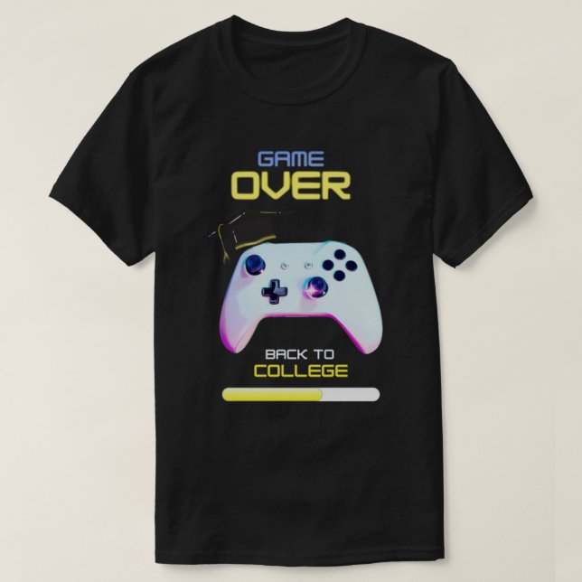 gul blå glöd glitter tillbaka till skolan t-shirt  (Design framsida)