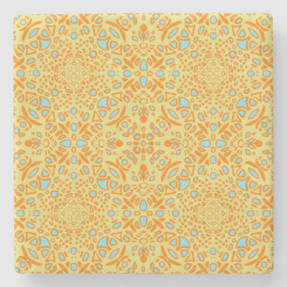 Gul Blå och Orange Rolig Geometrisk Unik Stenunderlägg