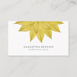 Gul blom- vattenfärg för lotusblommablomma | visitkort