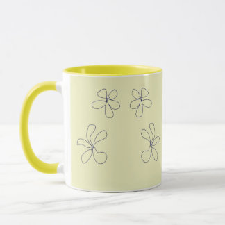 gul blomkruka mugg