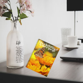 Gul Blomma Anteckningsbok Nya Början