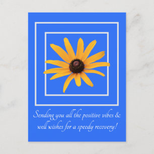 Gul Blomma Blå Ljus Inspirerande Frisk Meliora Vykort