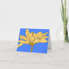 Gul blomma kort