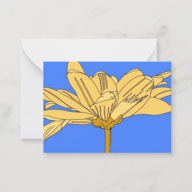 Gul blomma kort (Framsida)