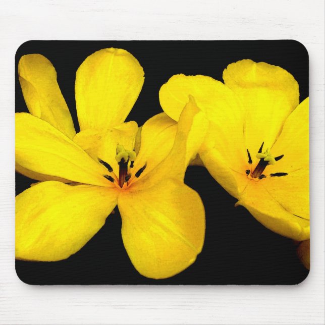 Gul blomma Mousepad Musmatta (Framsidan)