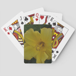 Gul blomma på att leka kort kortlek