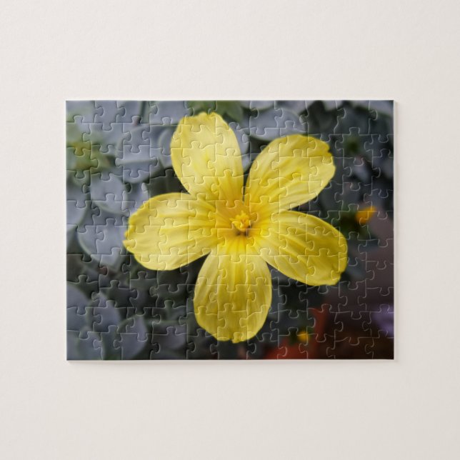 Gul Blomma Pussel (Horisontell)