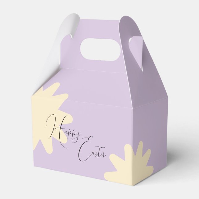 Gul blomma stjärna presentpåse design presentaskar (Framsidan Sidan)