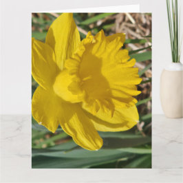 Gul blomma tackkort