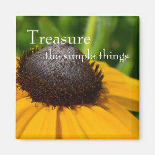Gul blommamakro magnet