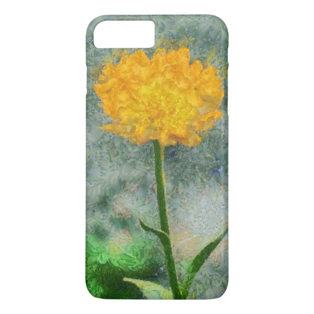 Gul blommamålning Case-Mate iPhone skal (Baksida)