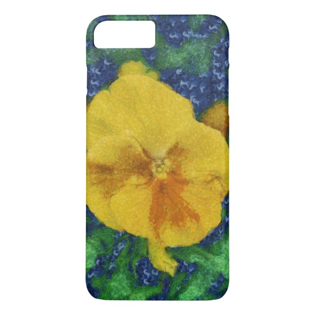 Gul blommamålning Case-Mate iPhone skal (Baksida)