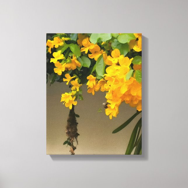 Gul Blommas Skönhet Canvastryck (Framsida)