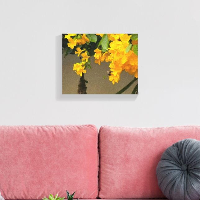 Gul Blommas Skönhet Canvastryck (Insitu (Vardagsrum))