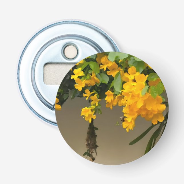 Gul Blommas Skönhet Flasköppnare (Framsidan)