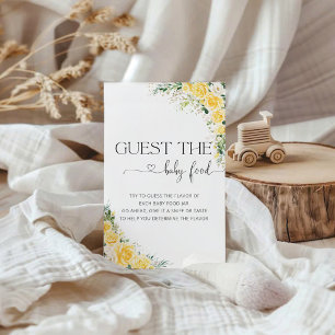 Gul Blommig Baby Shower Gissa Barnmaten Lek