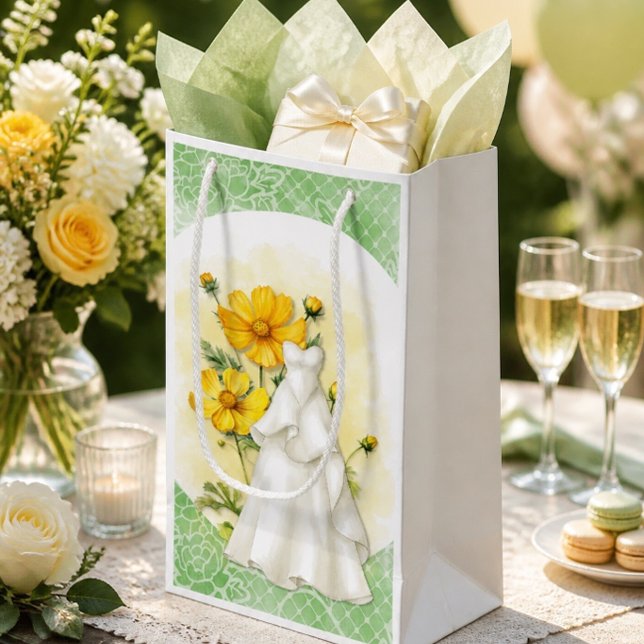 Gul Blommig Bröllopsfestpresent eller Förmånspåse (Skapare uppladdad)