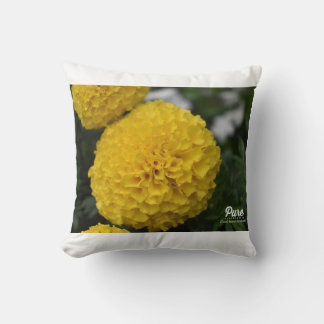 Gul blomster kastkudde kudde