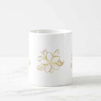 Gul blomsterkopp kaffemugg