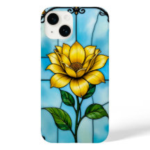 Gul blomsterlig daglig telefonsskydd stil