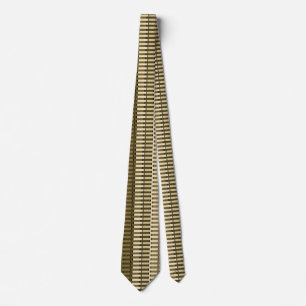 Gul Brun Guld Stilig Modern Abstrakt Mönster Slips