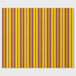 Gul Brun Stilfull Randig Mönsterdesign Presentpapper