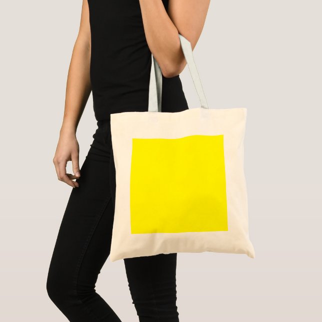 Gul Budget Tote Bag Tygkasse (Framsida (produkt))