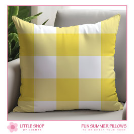 Gul Buffalo Rutig Rutmönster Kudde